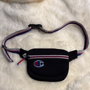 Champion Black Belt Bag with Red & Blue Accent Strap